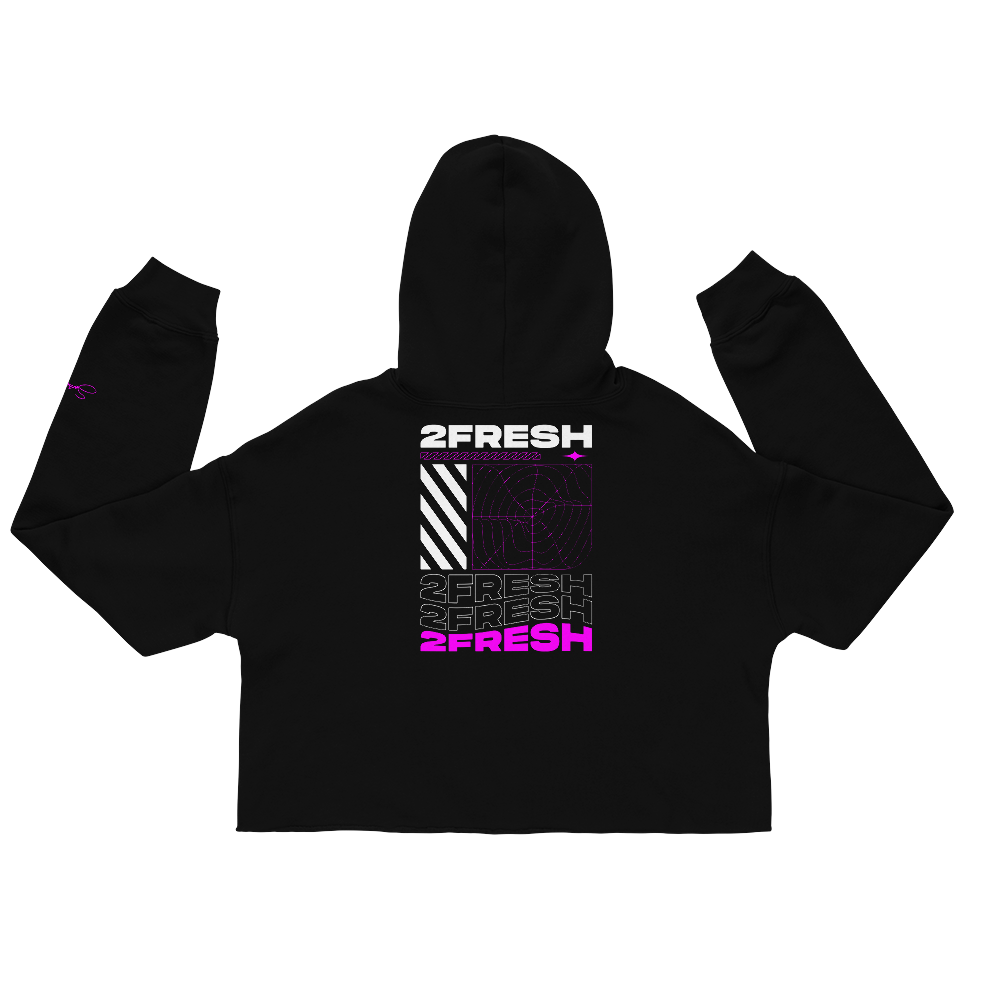 Women's Black/Pink Sami2Fresh Crop Hoodie