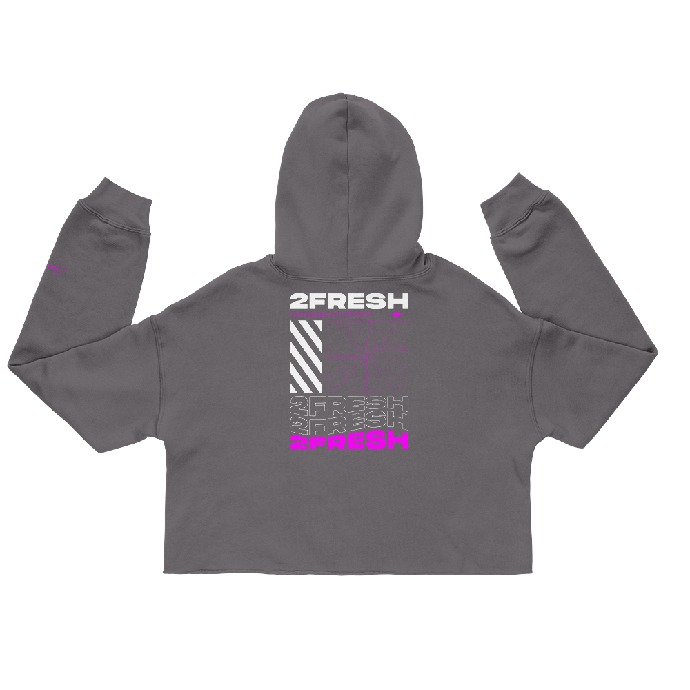 Women's Black/Pink Sami2Fresh Crop Hoodie